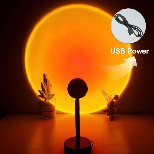 Fall Sunset Lamp Projector Light 180° Adjustable Sunset Mood Lamp, 4 Modes, Remote Control RGB Ambient Night Light for Bedroom, Gaming Room, Live Streaming Photography & Parties Home Wall Decor Party Live Streaming Christmas Gift
