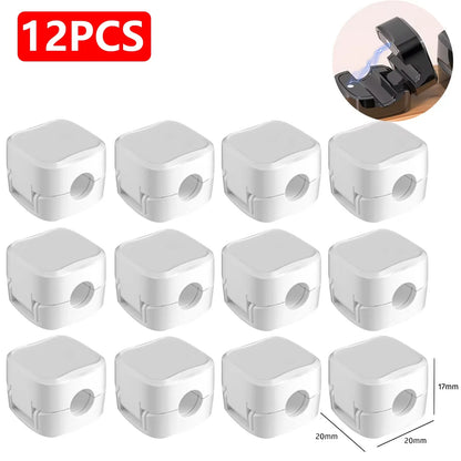 Elevate Your Organization Game with 3-12 Pcs Magnetic Cable Clips - Adjustable Cord Holders for Under-Desk Cable Management